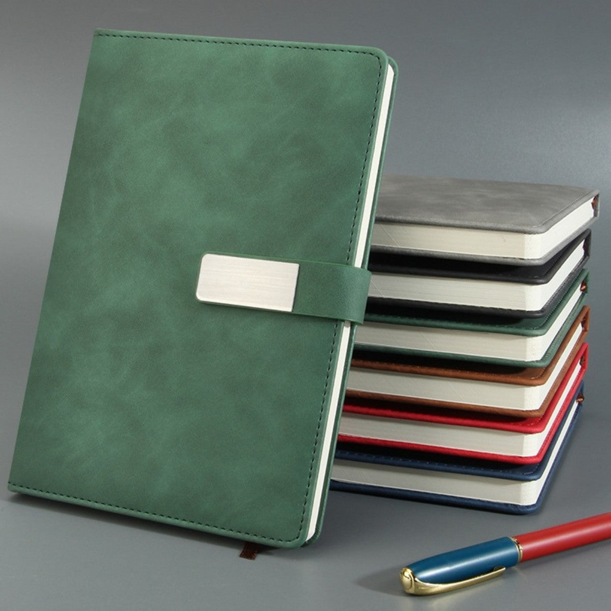 HUPSTL582Convenient Metal Lap Notebook