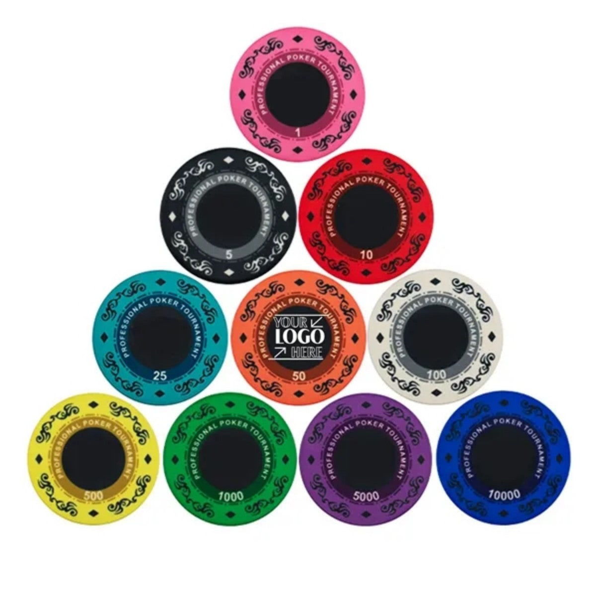 HUPSTL586Ceramic Poker Chips