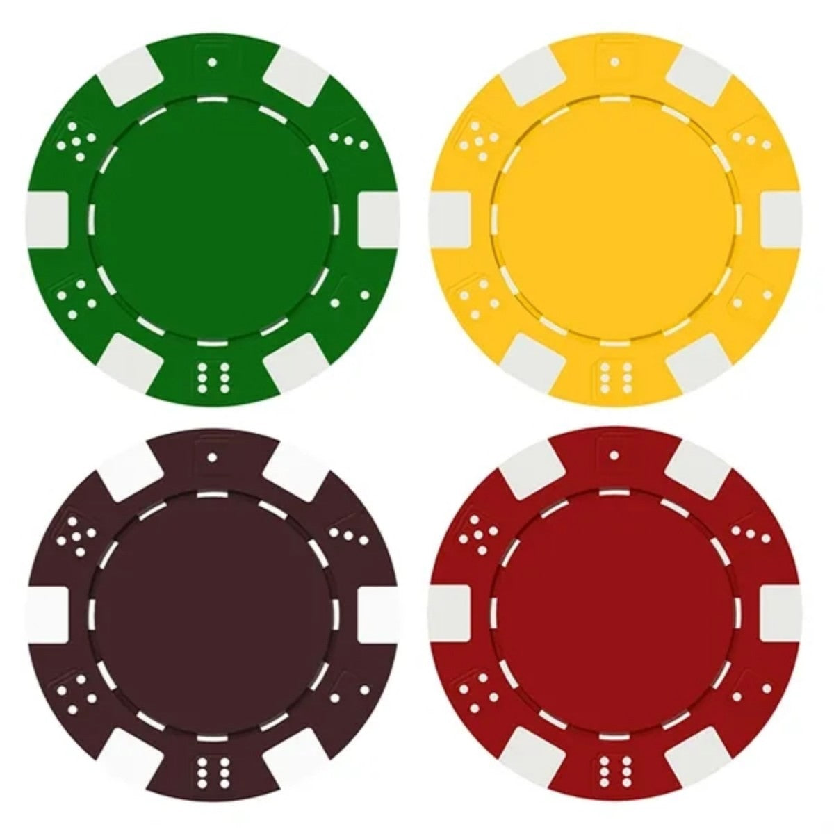 HUPSTL588Abs Poker Chips On Both Sides