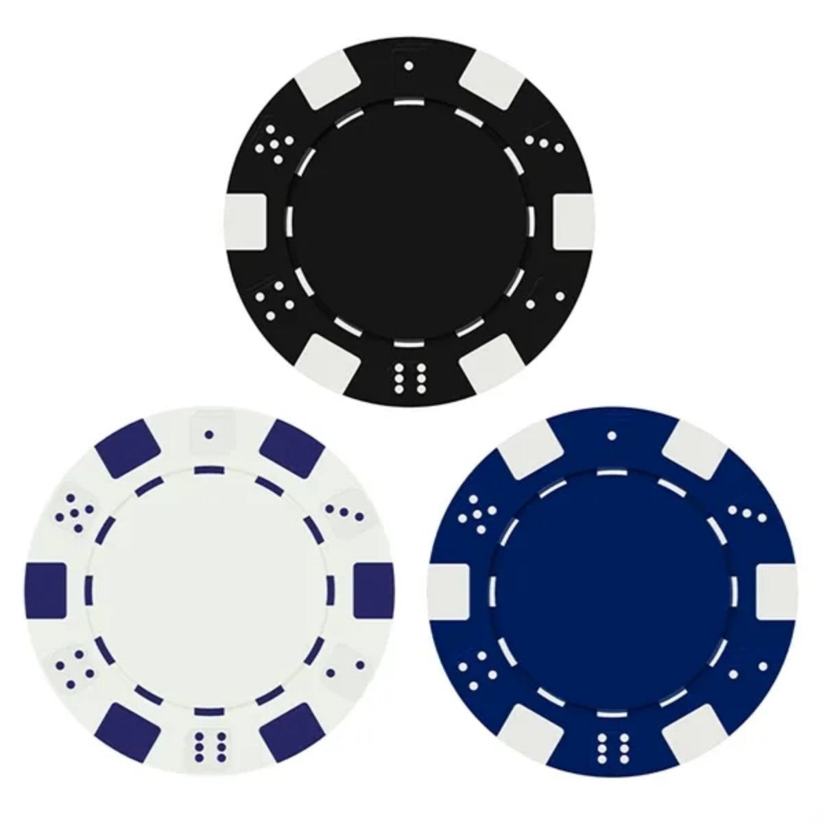 HUPSTL588Abs Poker Chips On Both Sides