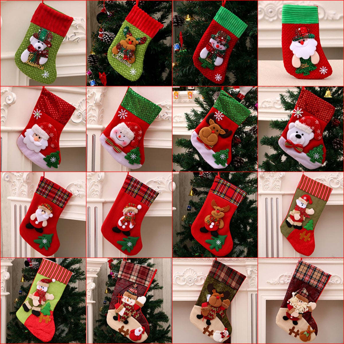 HUPSTL627Christmas Stocking OrnamentChristmas Gift Bag Pendant