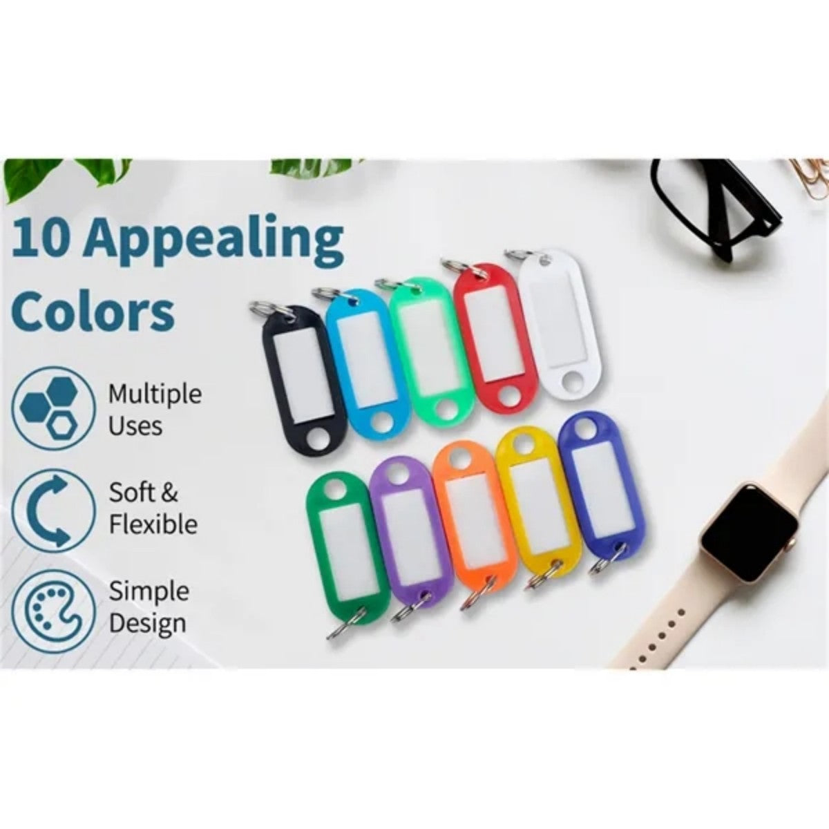 Key Tags With Ring And Label Window | HUPSTL629