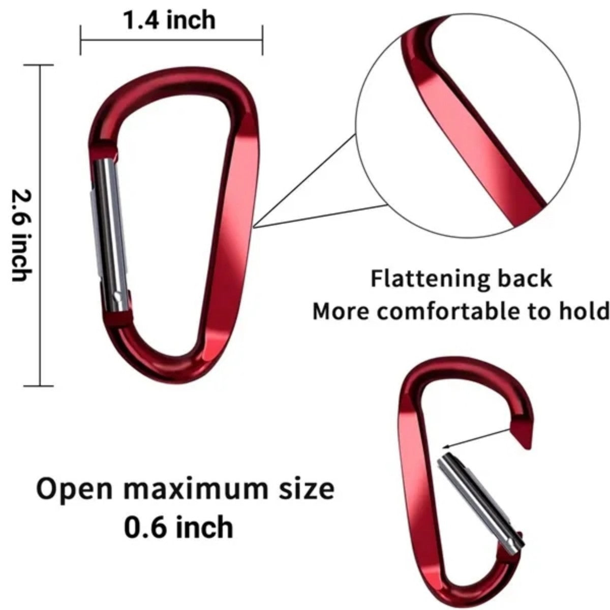HUPSTL630D Ring Shape Carabiner Keychain