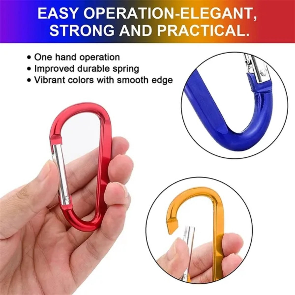HUPSTL630D Ring Shape Carabiner Keychain