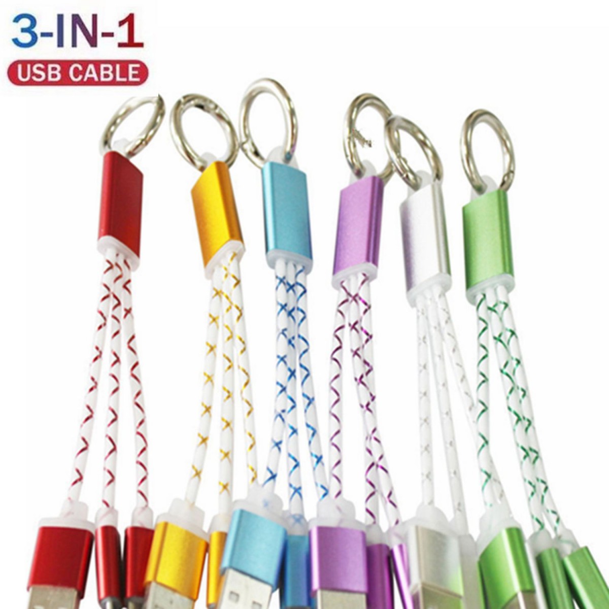 HUPSTL6362 in 1 Charging Cable Keychain