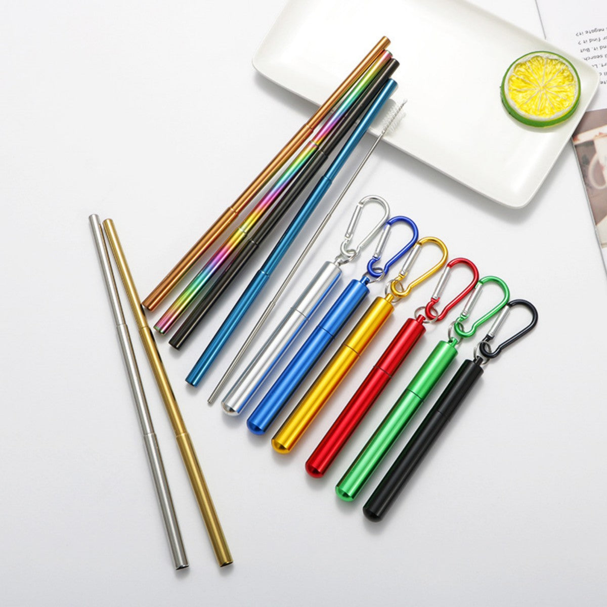 HUPSTL639Portable Foldable Stainless Steel Straw