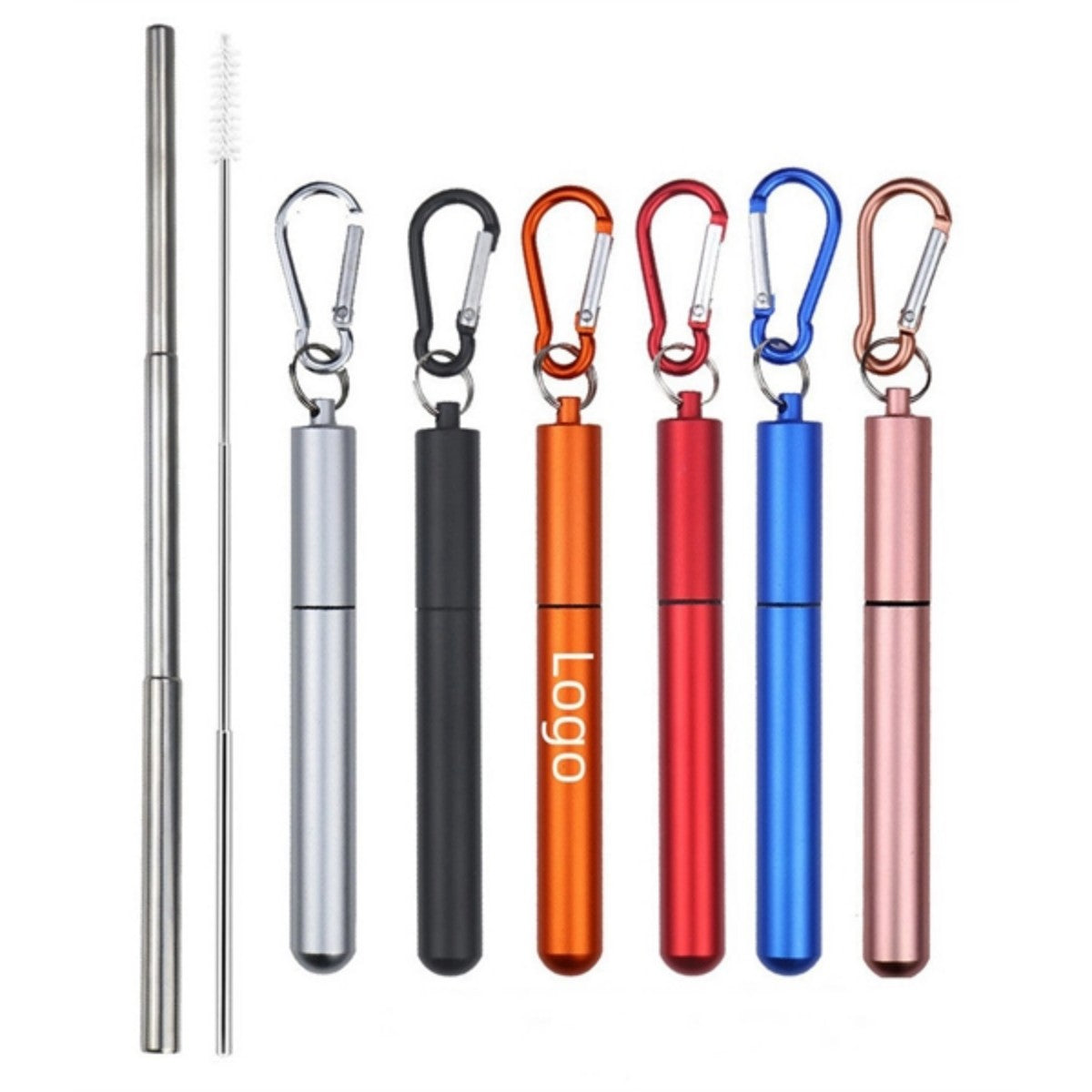 HUPSTL639Portable Foldable Stainless Steel Straw