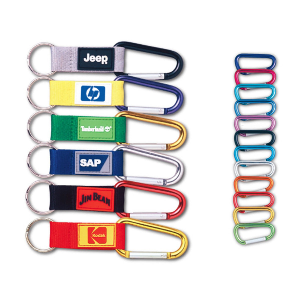 HUPSTL641Carabiner With Strap And Metal Plate