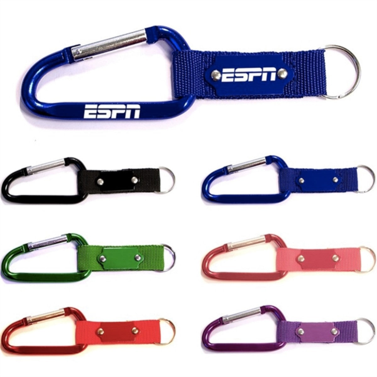 HUPSTL641Carabiner With Strap And Metal Plate