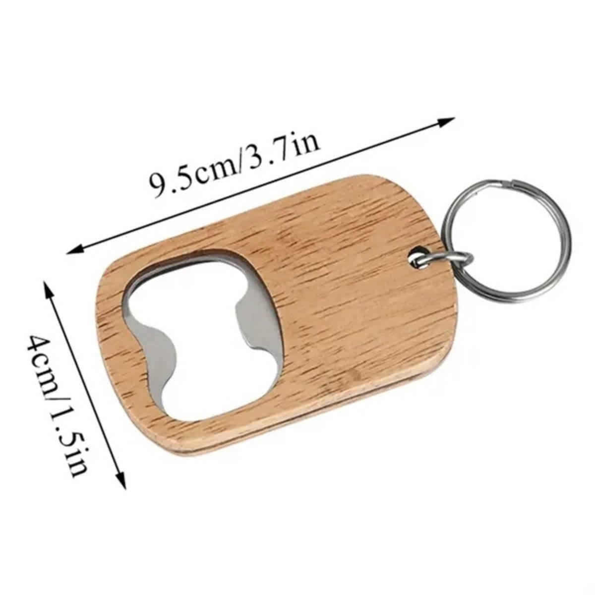 HUPSTL653Portable Wooden Beer Opener Keyring