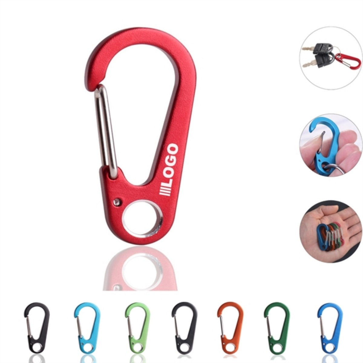 HUPSTL655Outdoor Camping Mini D Shape Carabiner Keyring