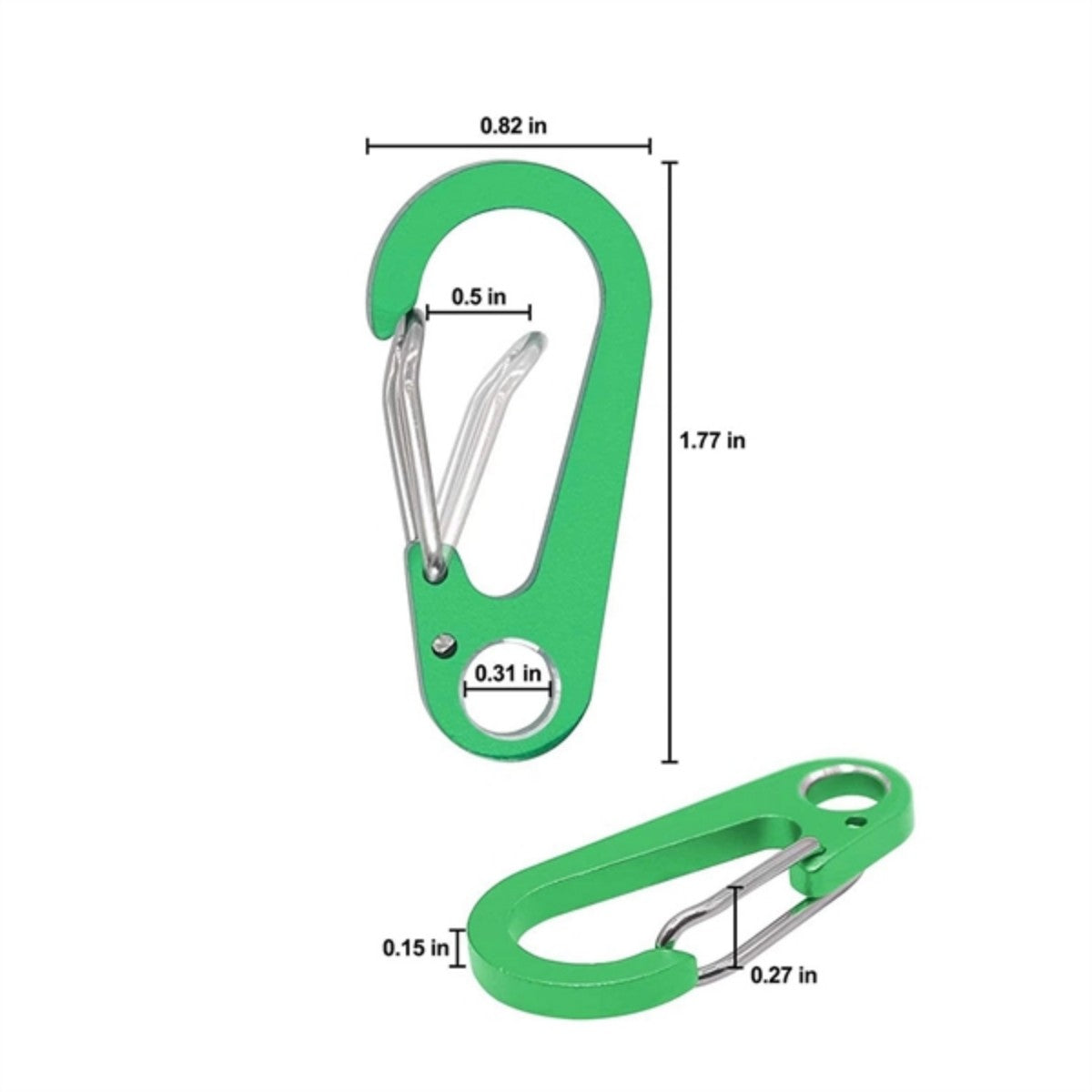 HUPSTL655Outdoor Camping Mini D Shape Carabiner Keyring