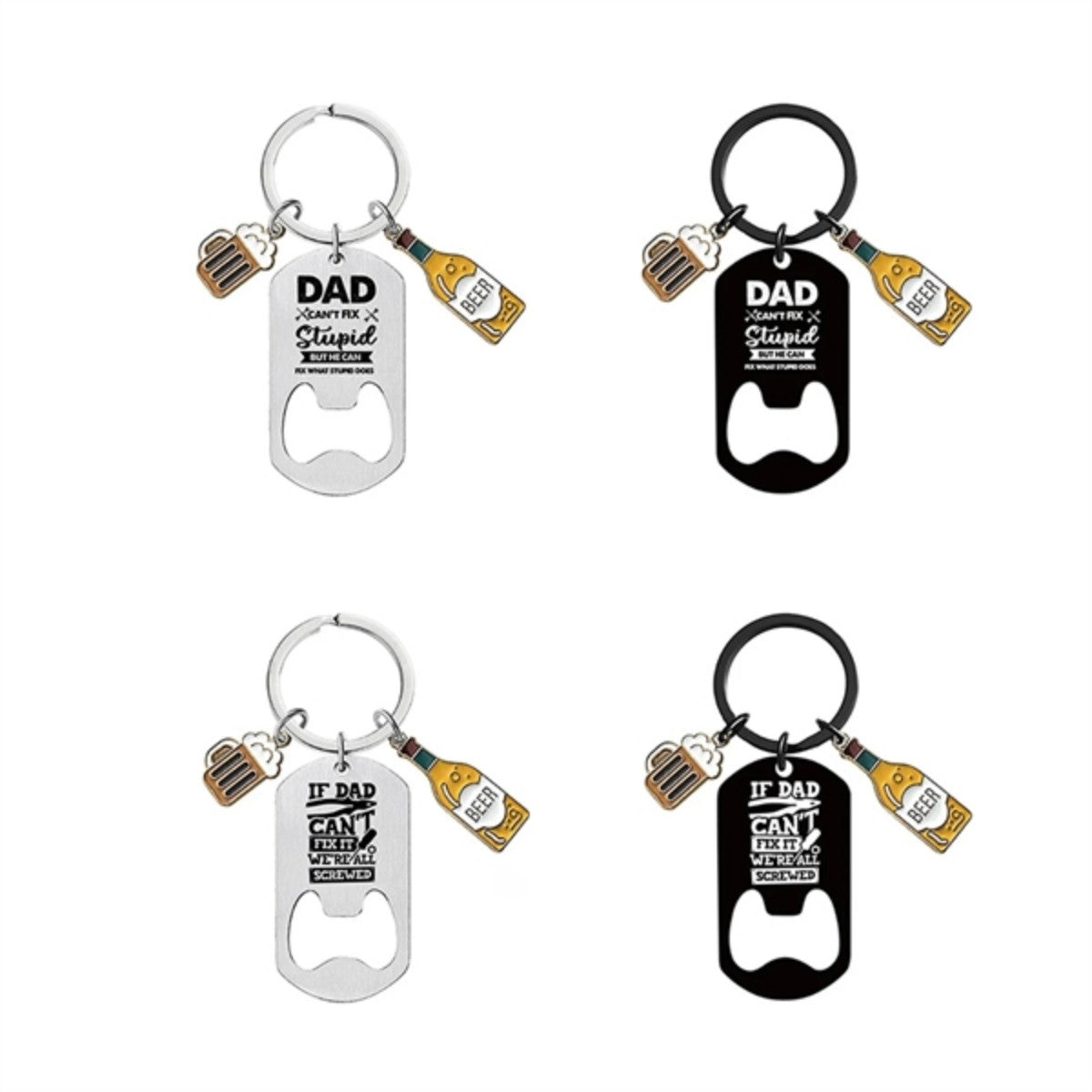 HUPSTL660Dad Keychain Key Rings