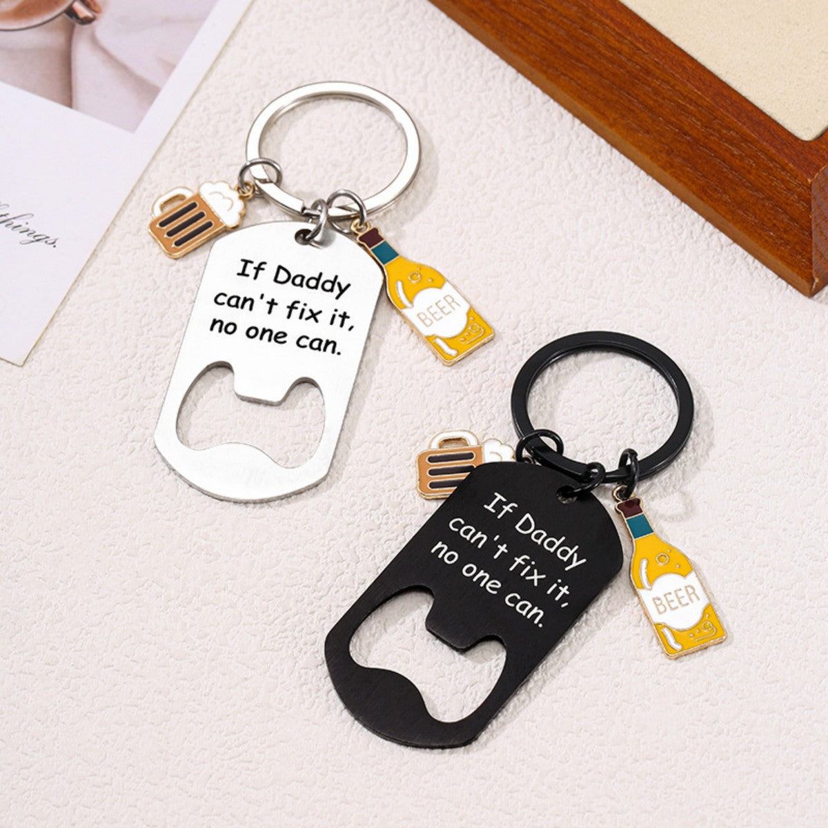 HUPSTL660Dad Keychain Key Rings