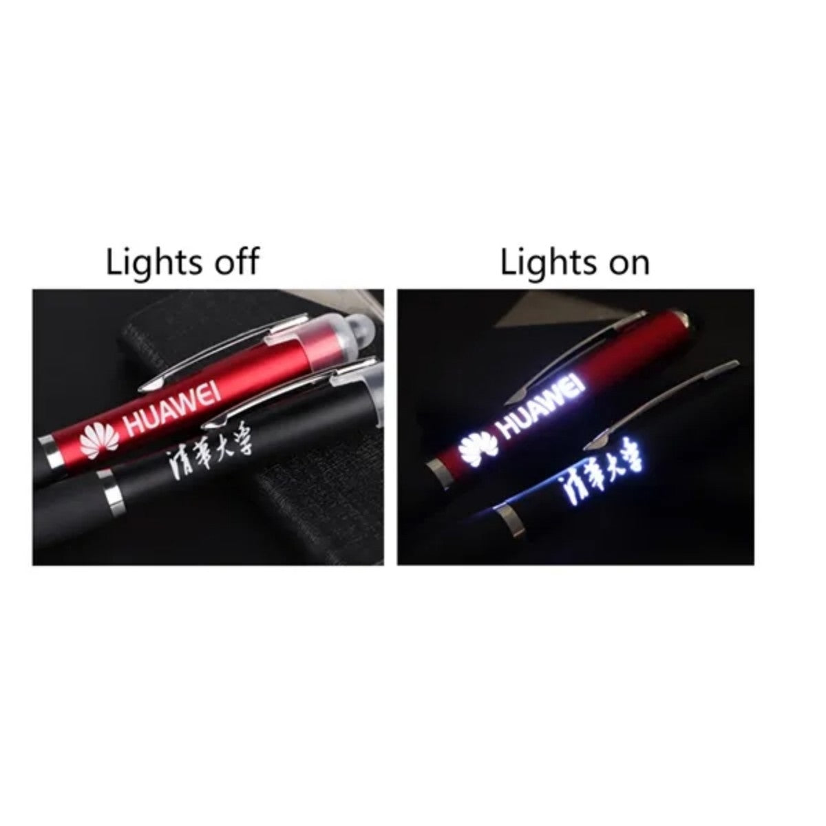 HUPSTL701Logo Light Up Illuminated Stylus Pen