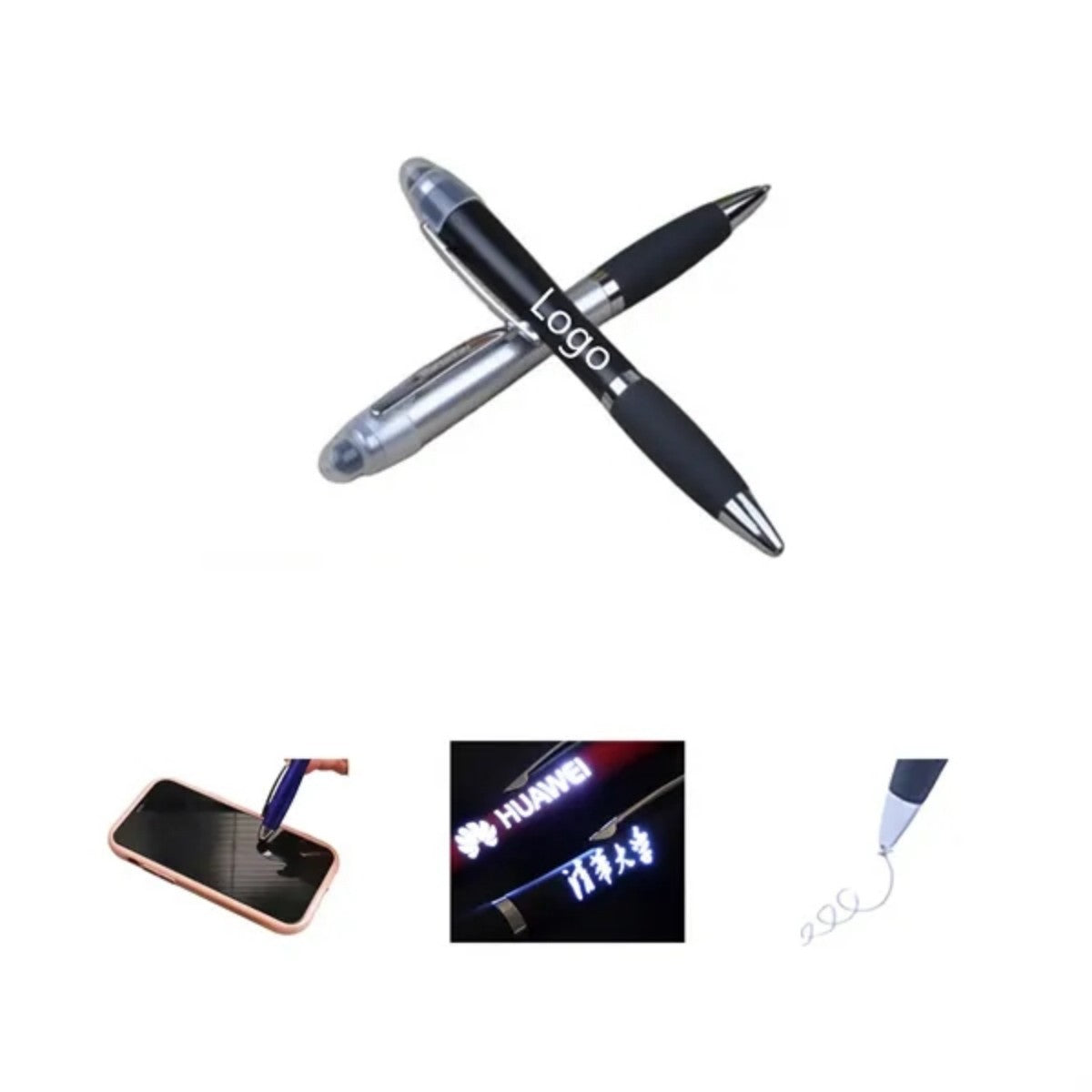 HUPSTL701Logo Light Up Illuminated Stylus Pen