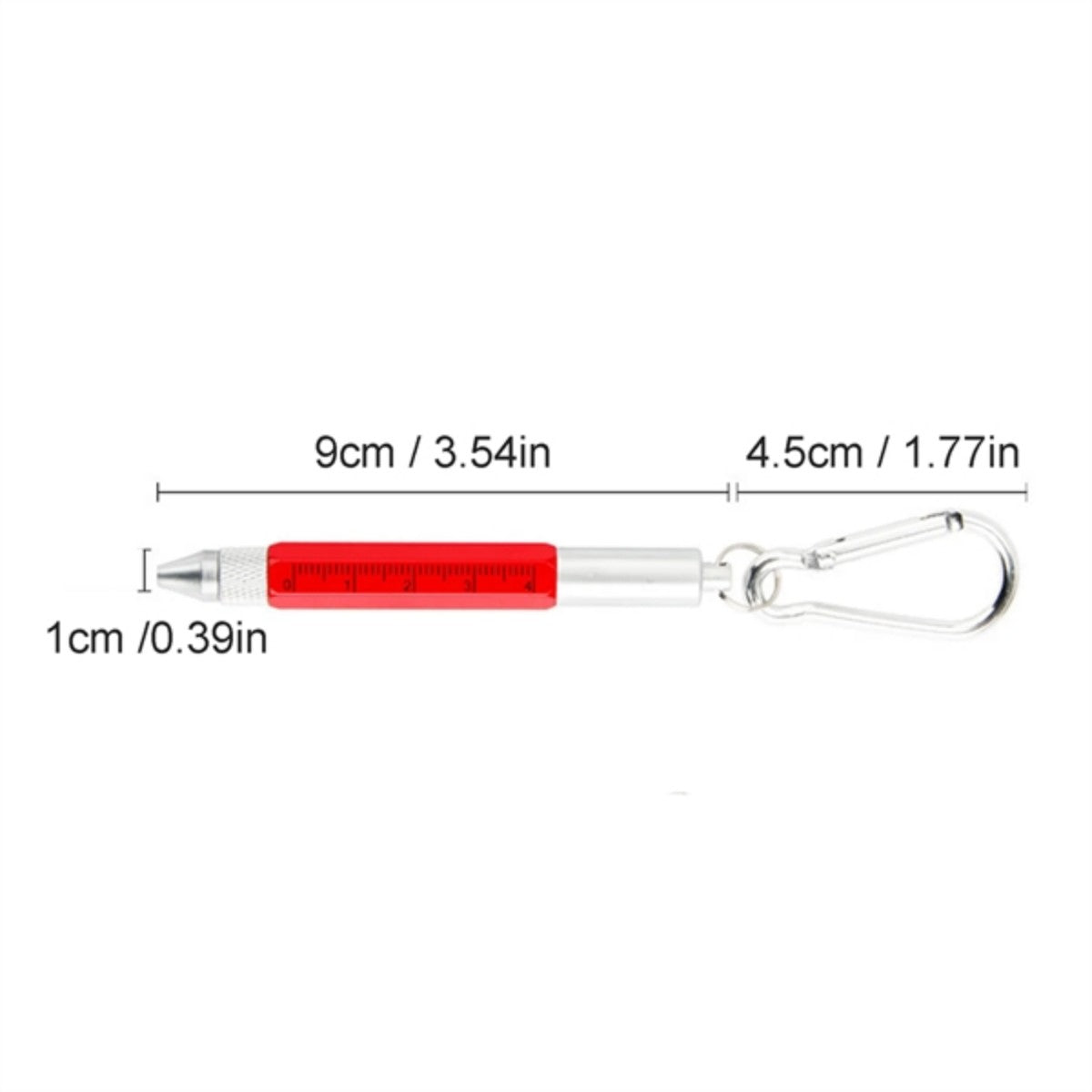 HUPSTL7056 In 1 Multitool Tool Pen W/ Carabiner