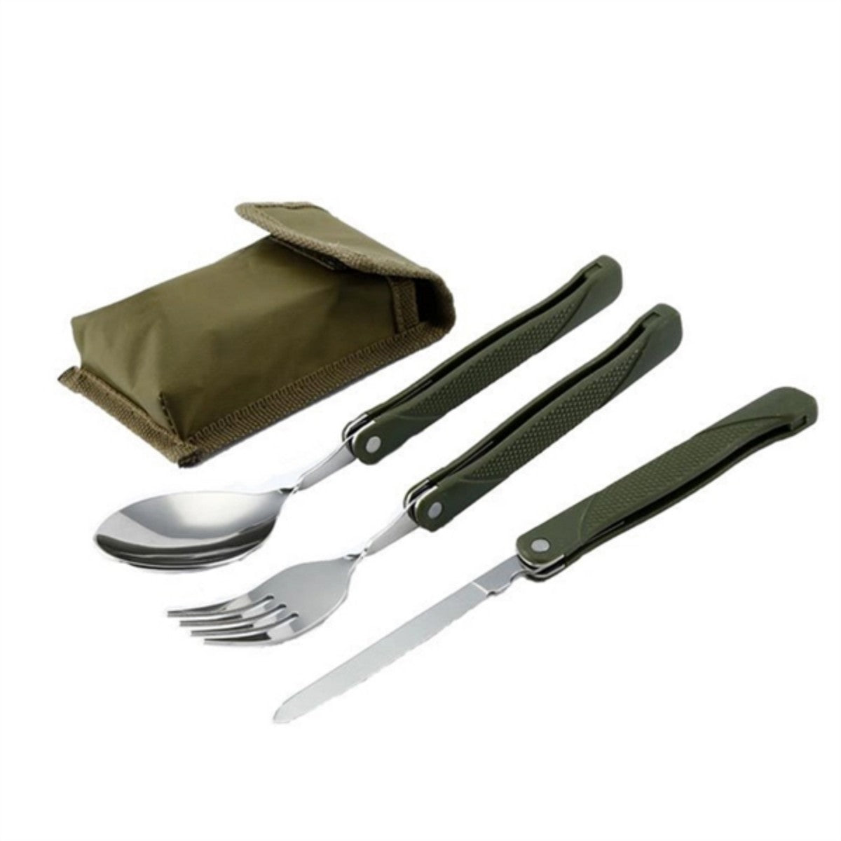 HUPSTL709 Camping Fork Spoon Knife Set