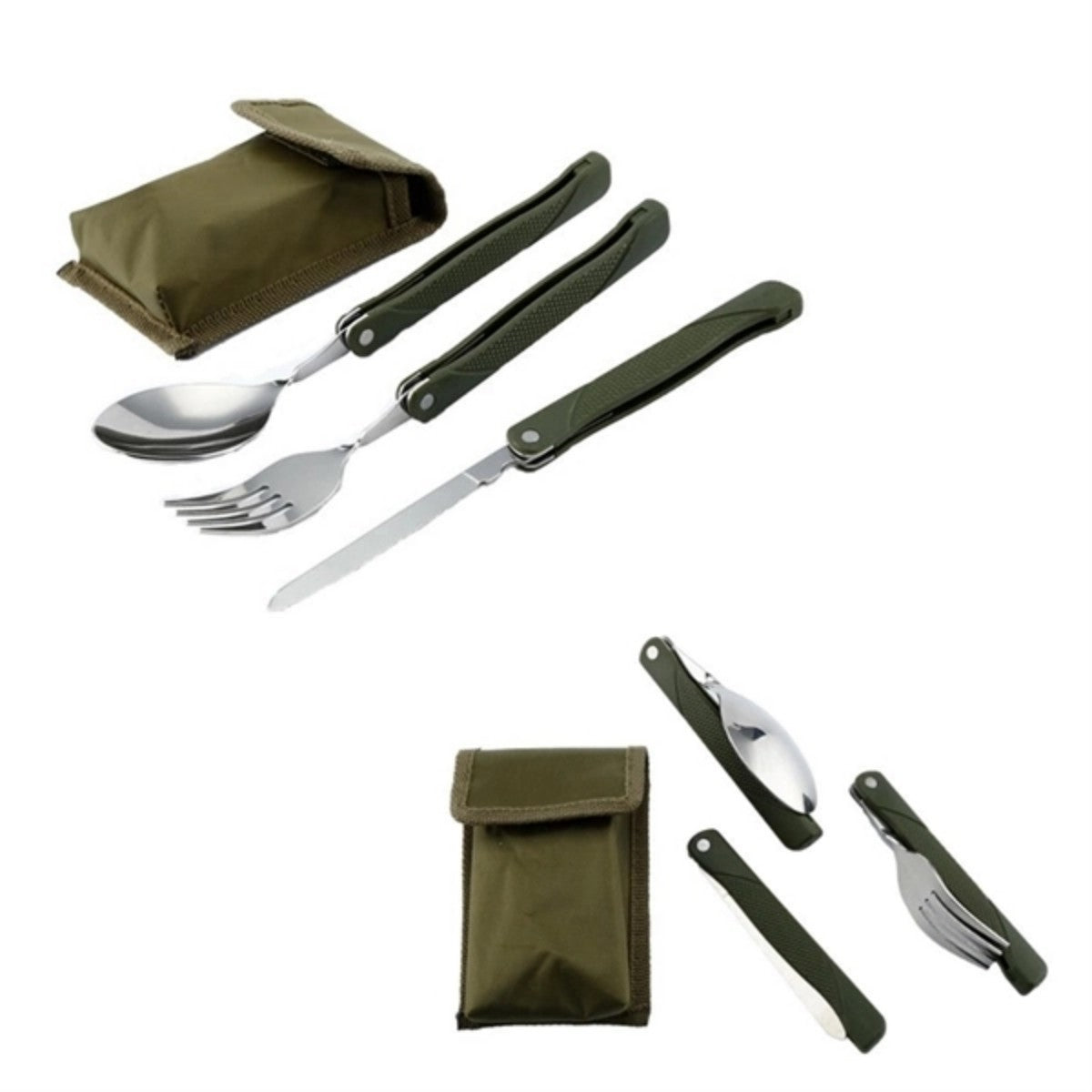 HUPSTL709 Camping Fork Spoon Knife Set