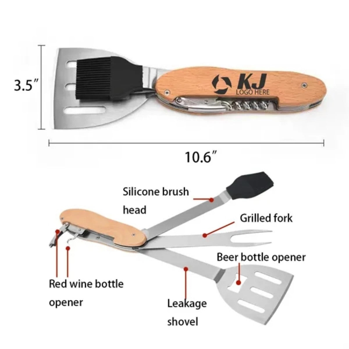 HUPSTL713 5 in 1 Multipurpose Barbecue Tool Set