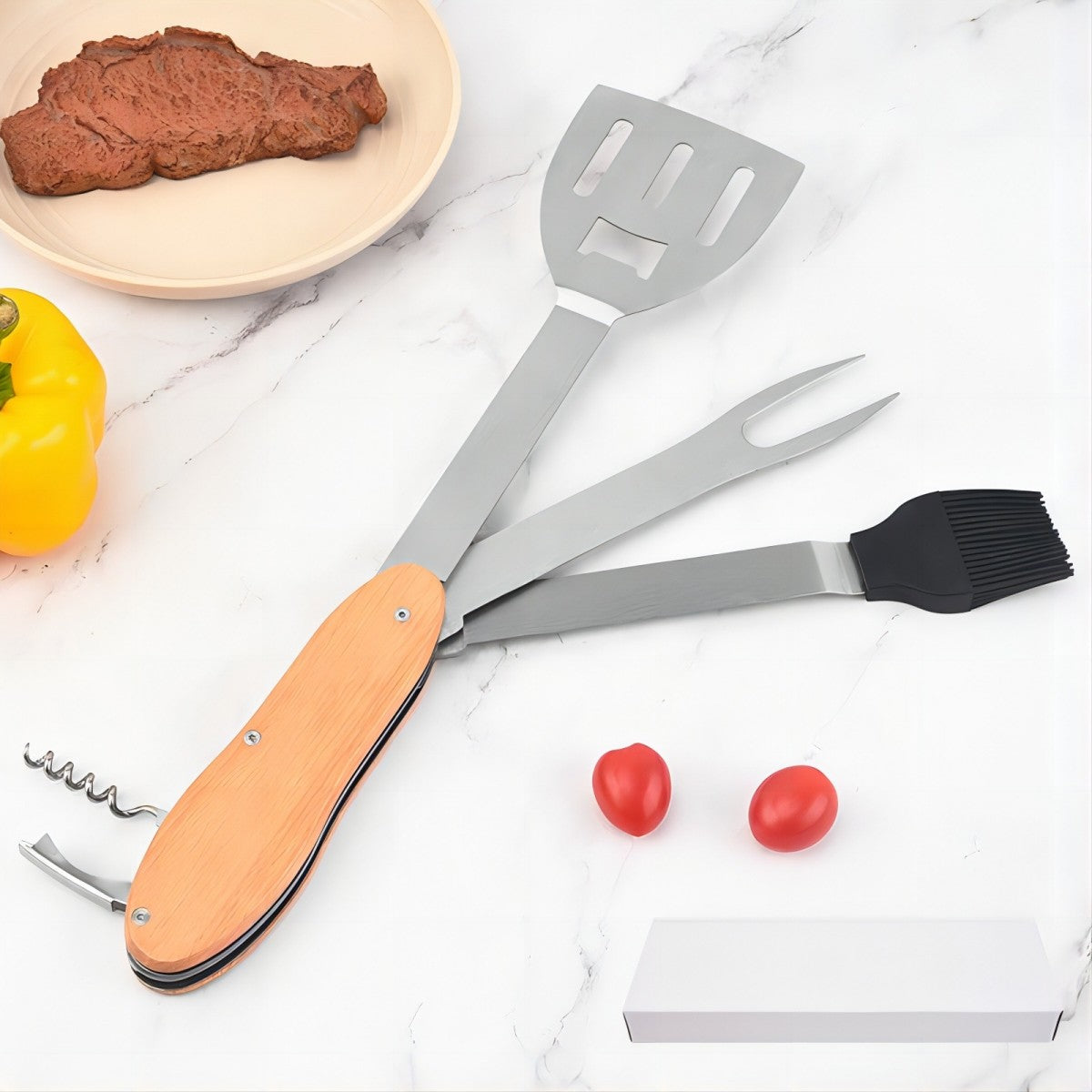 HUPSTL713 5 in 1 Multipurpose Barbecue Tool Set