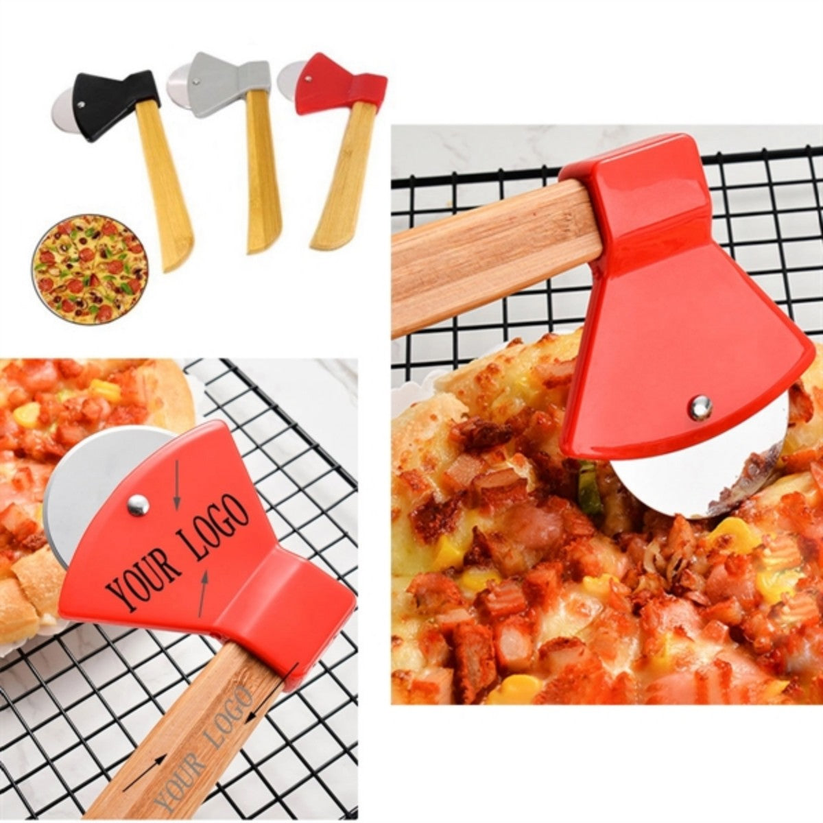 HUPSTL714 Axe Pizza Wheel Cutter
