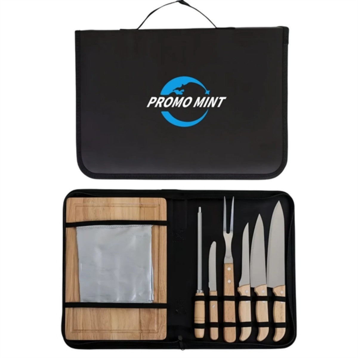 HUPSTL720 8 Piece Accessories Set BBQ Portable Grill with Knife