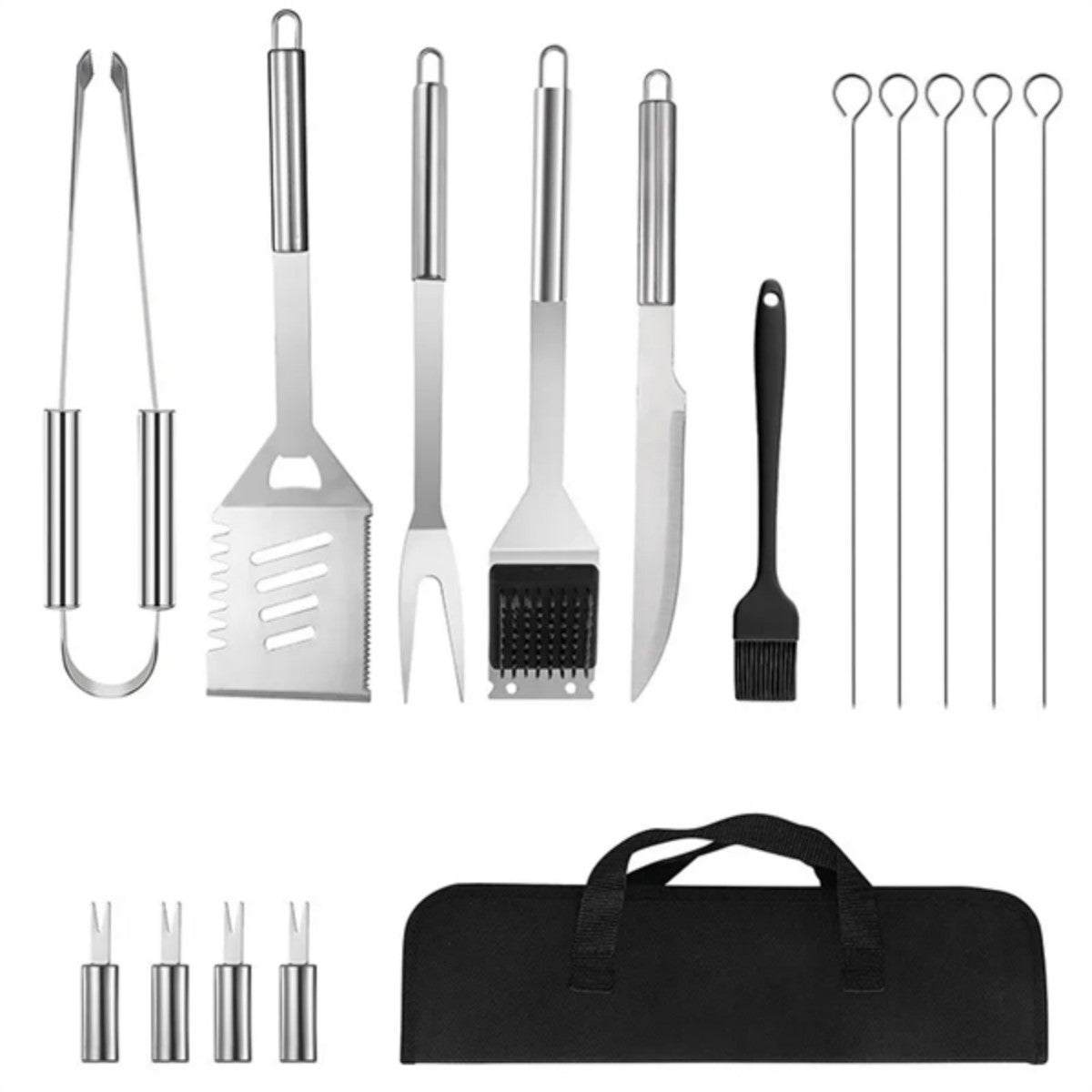 HUPSTL727 Grill Set Steel for Men BBQ Tools Grilling Accessories