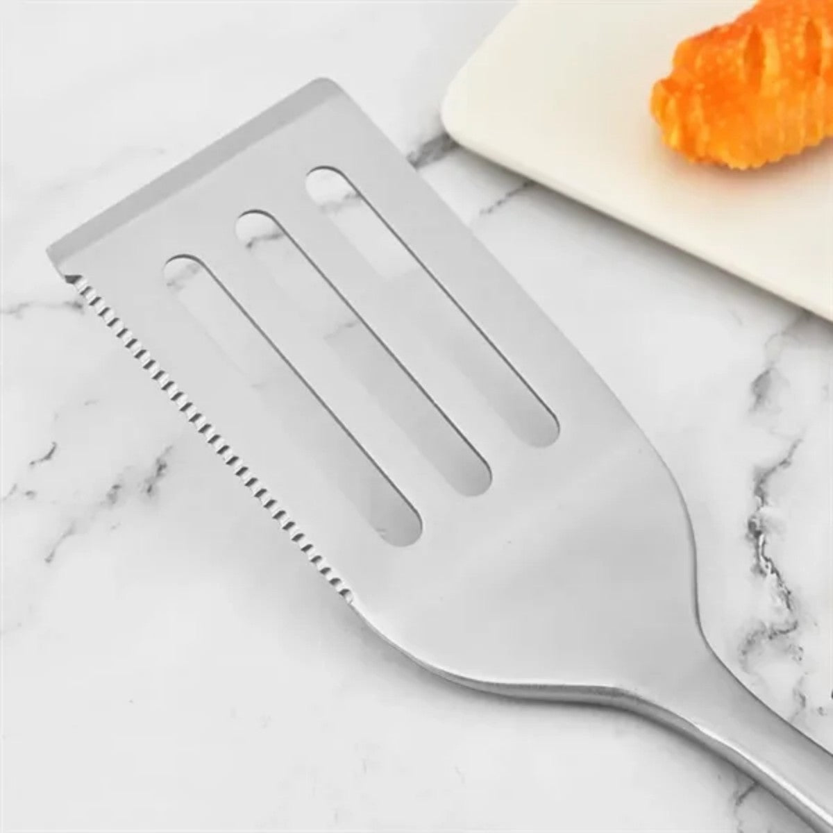 HUPSTL729 3-Piece BBQ Grilling Tool Set Stainless Steel Tongs Spatula