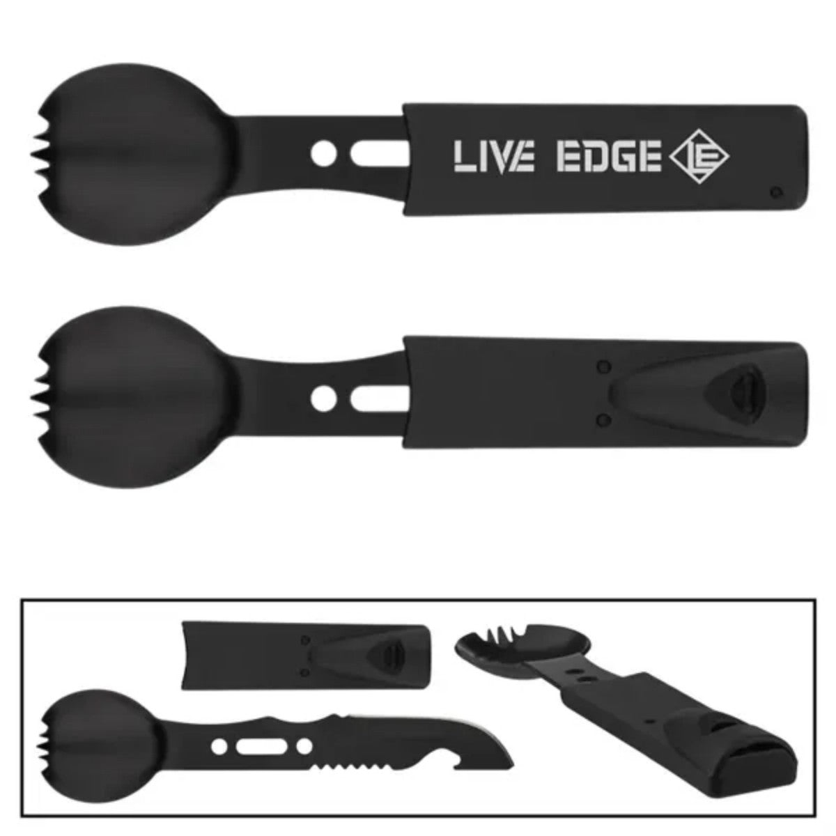 HUPSTL733 Outdoor Camping Tactical Multi-Tool Spork Knife