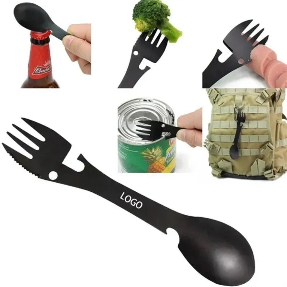 HUPSTL734 Multifunctional Portable Stainless Steel Fork Spoon