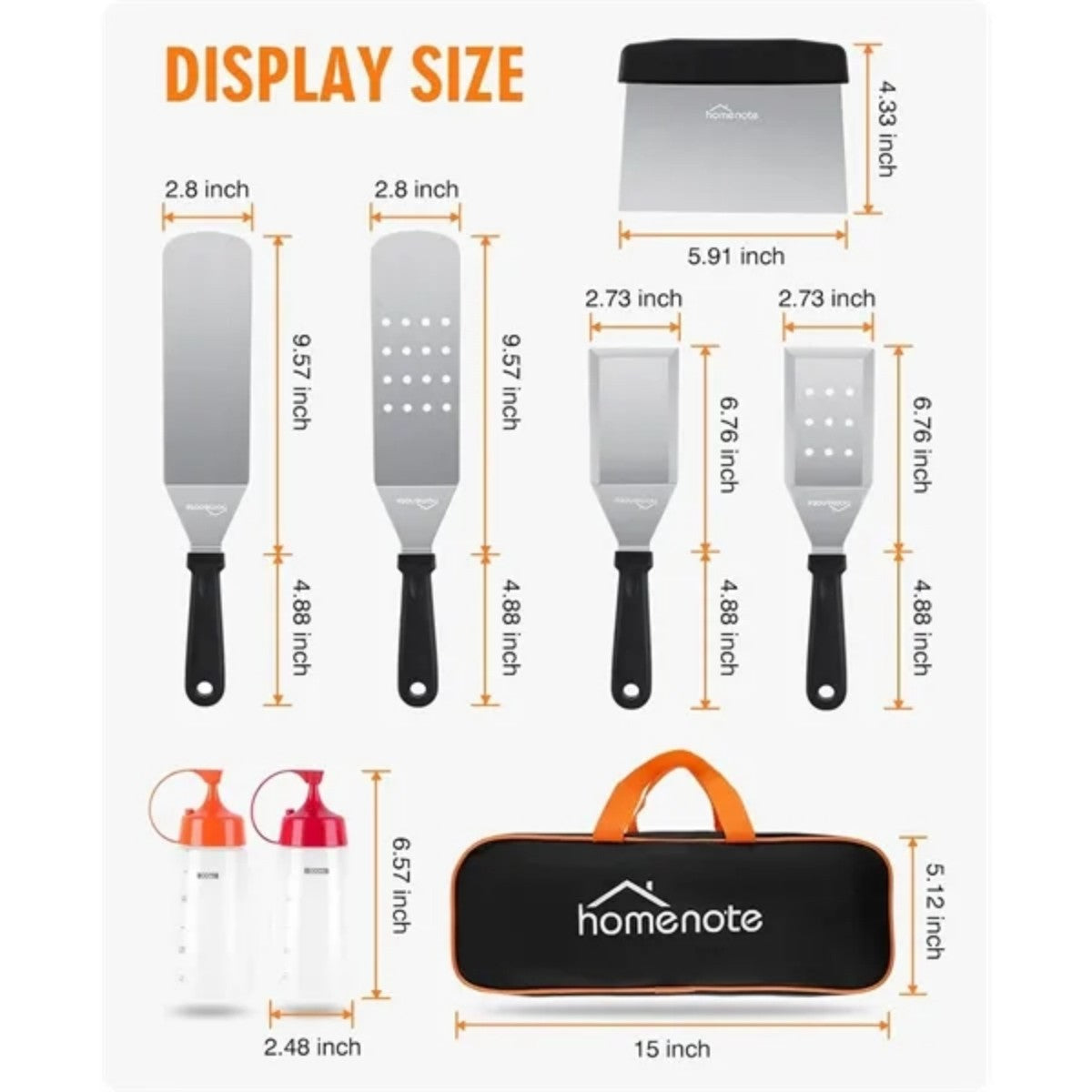 HUPSTL739 8 pcs Griddle Accessories Kit