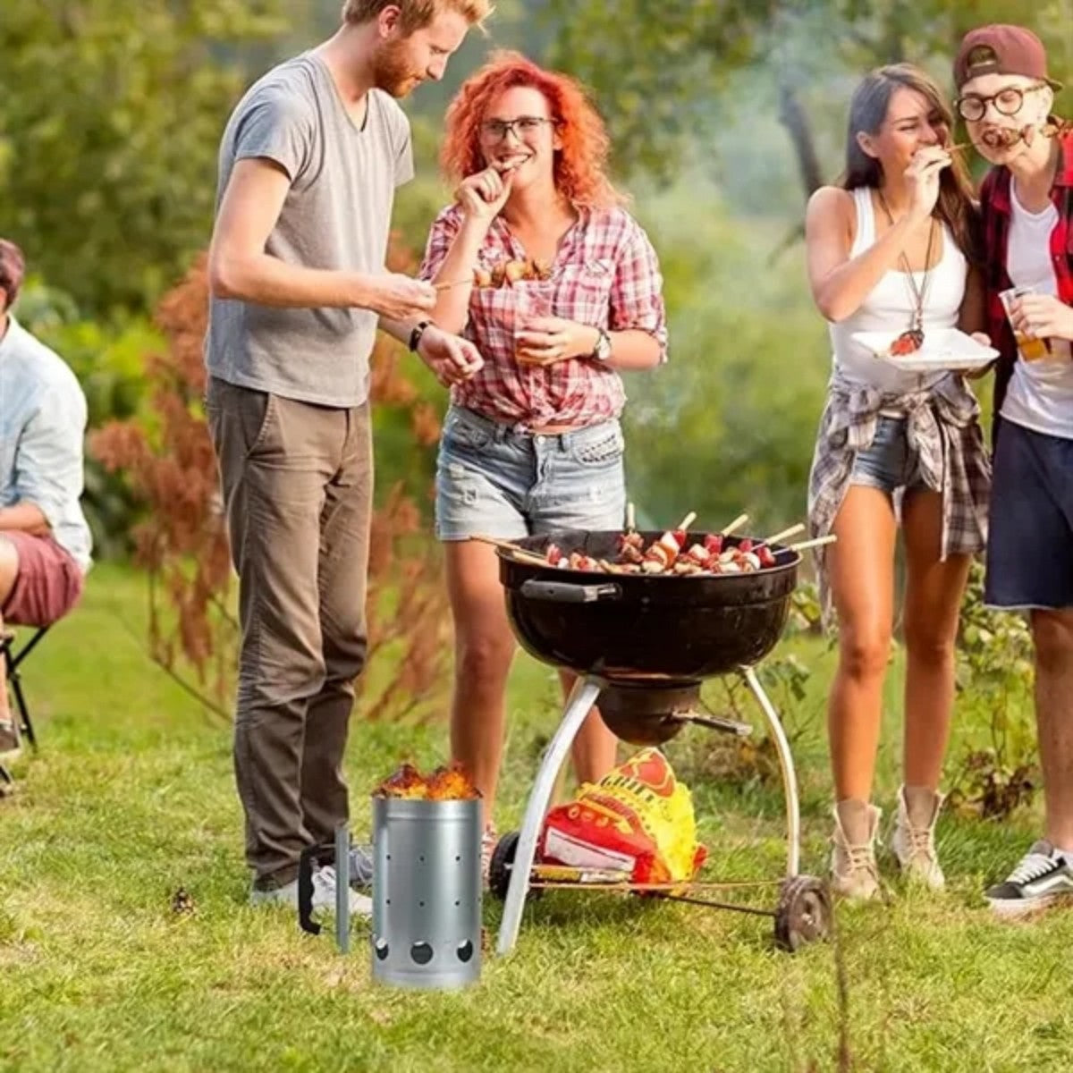 HUPSTL743 Charcoal Chimney Starter,Suitable For Barbecue Grills