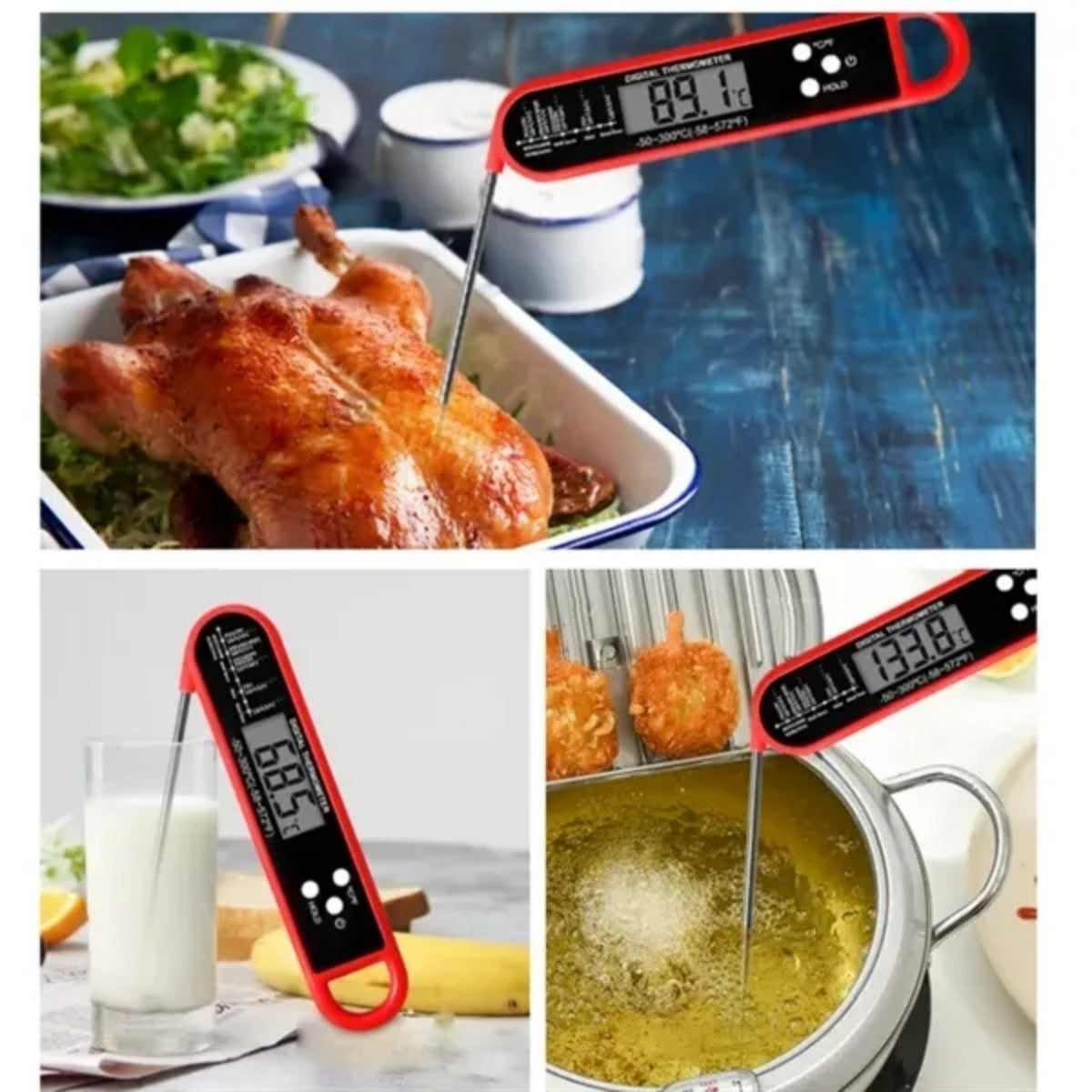 HUPSTL747 Digital Meat Thermometer with Large Display