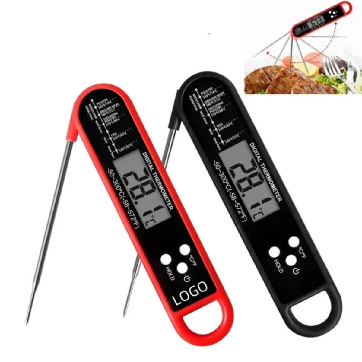 HUPSTL747 Digital Meat Thermometer with Large Display