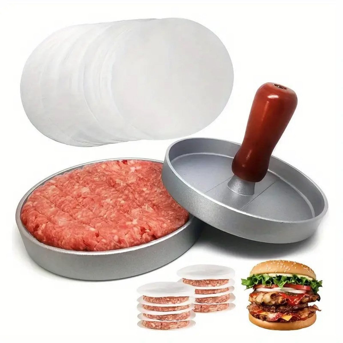 HUPSTL750 Kitchen Portable Meatloaf Burger Press