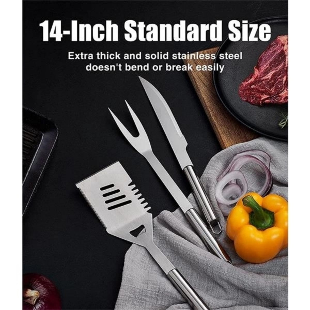 HUPSTL752 Bbq Grill Accessories With Storage Apron