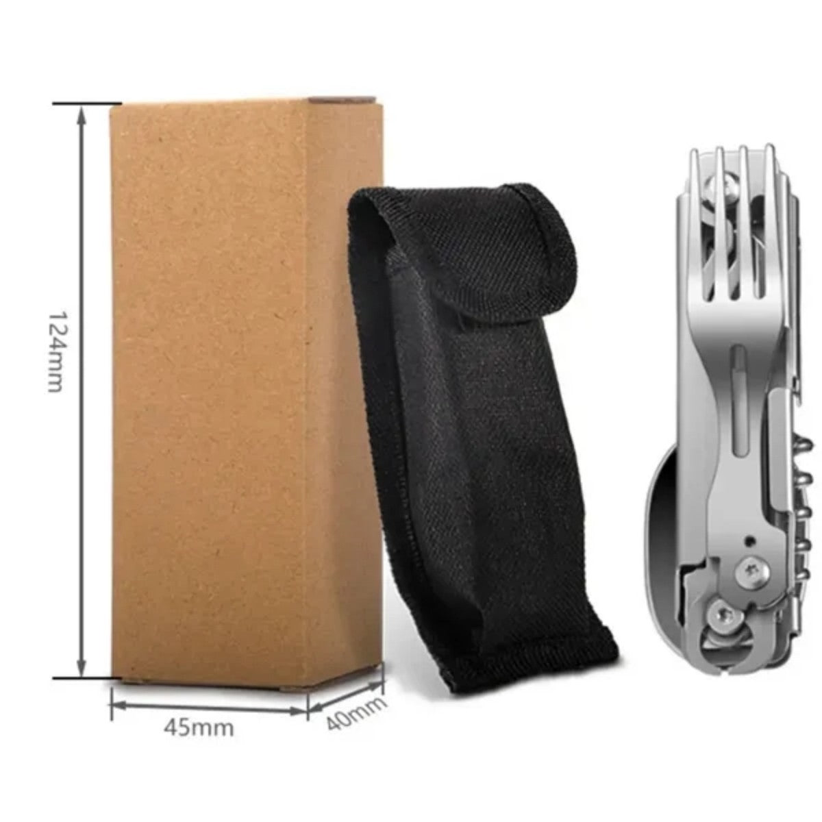 HUPSTL790 Portable 5-in-1 Detachable Camping Utensils Flatware Set