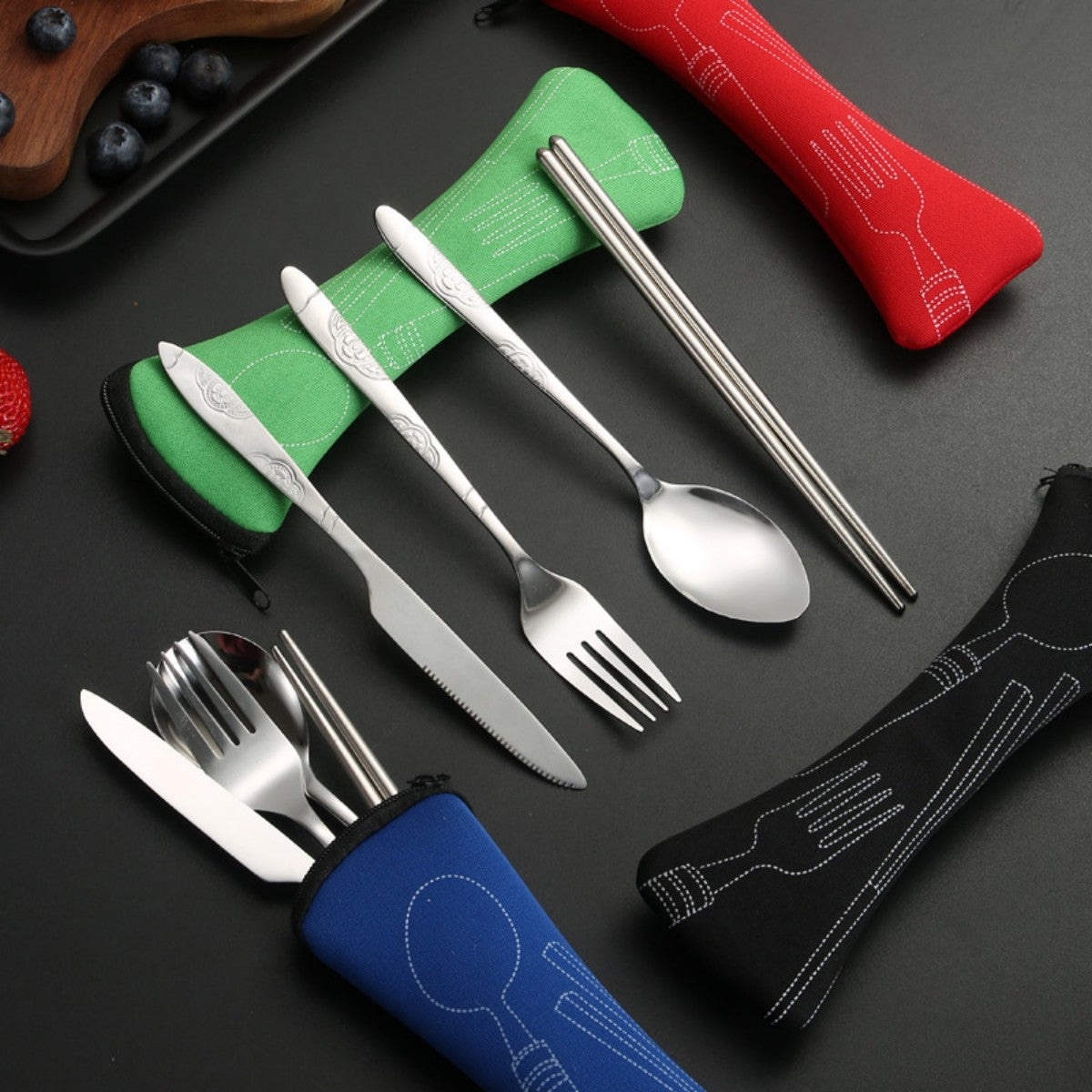 HUPSTL812 Creative Stainless Steel Set of Knife, Fork and Spoon for We