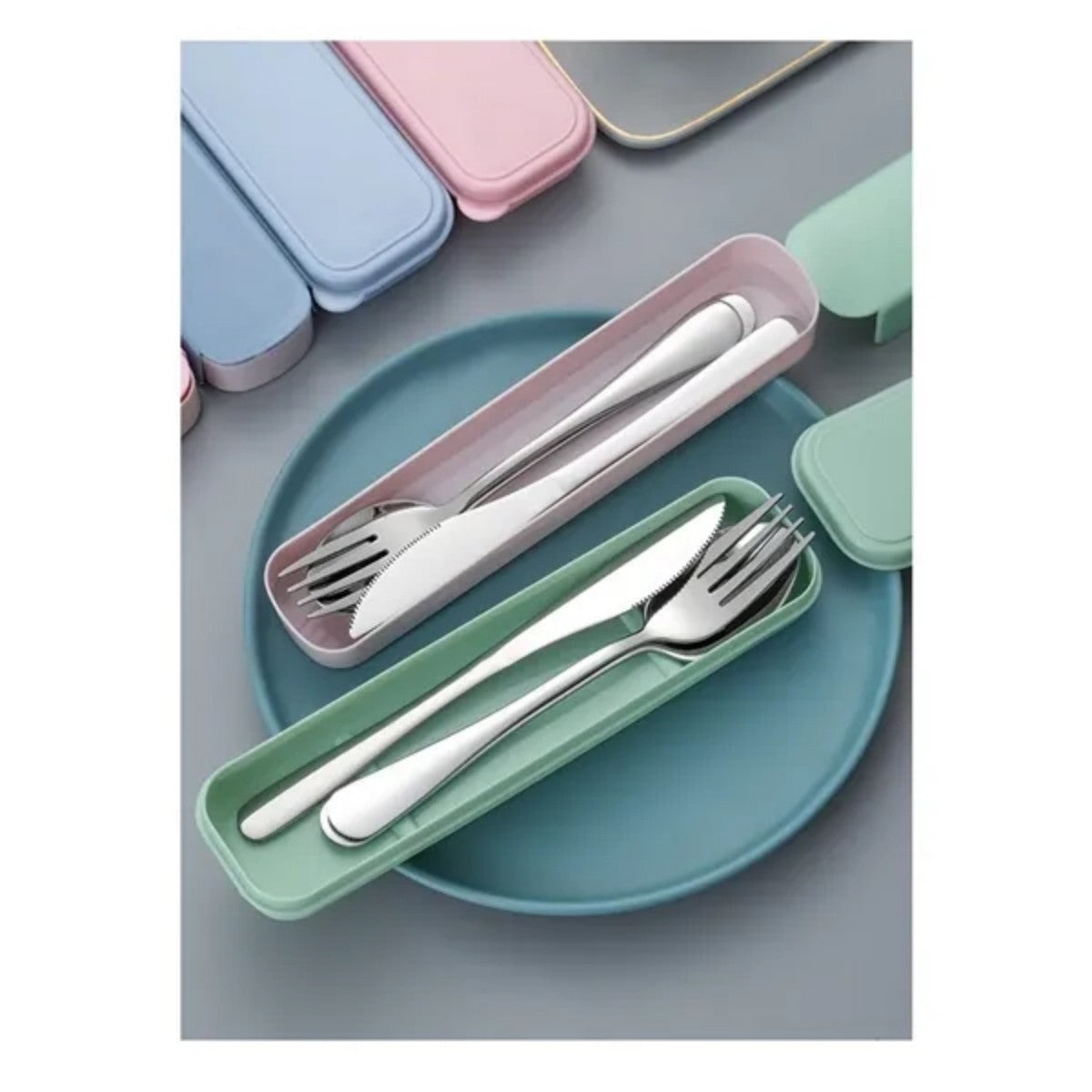 HUPSTL813 Creative Stainless Steel Portable Cutlery Set - Knife, Fork,