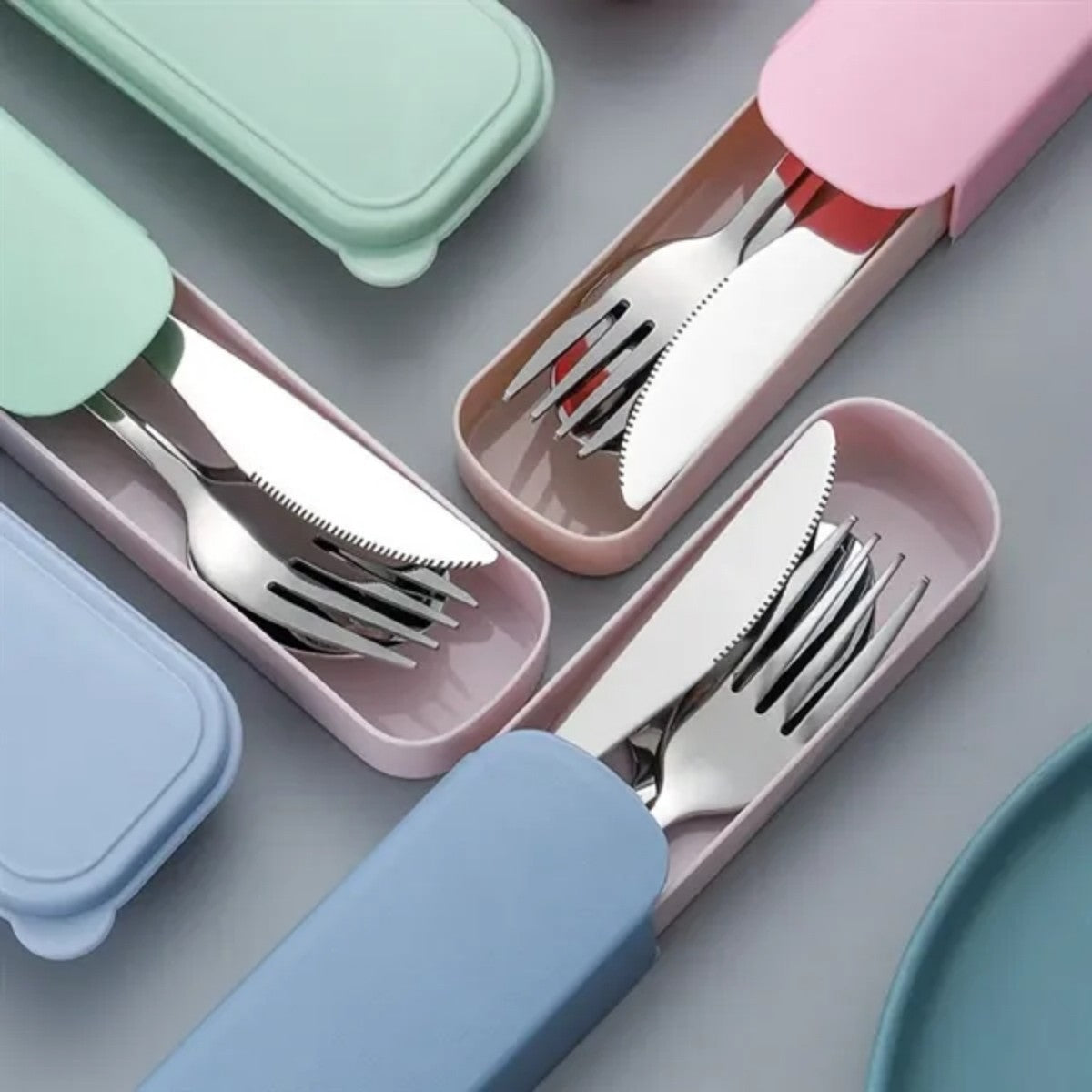 HUPSTL813 Creative Stainless Steel Portable Cutlery Set - Knife, Fork,