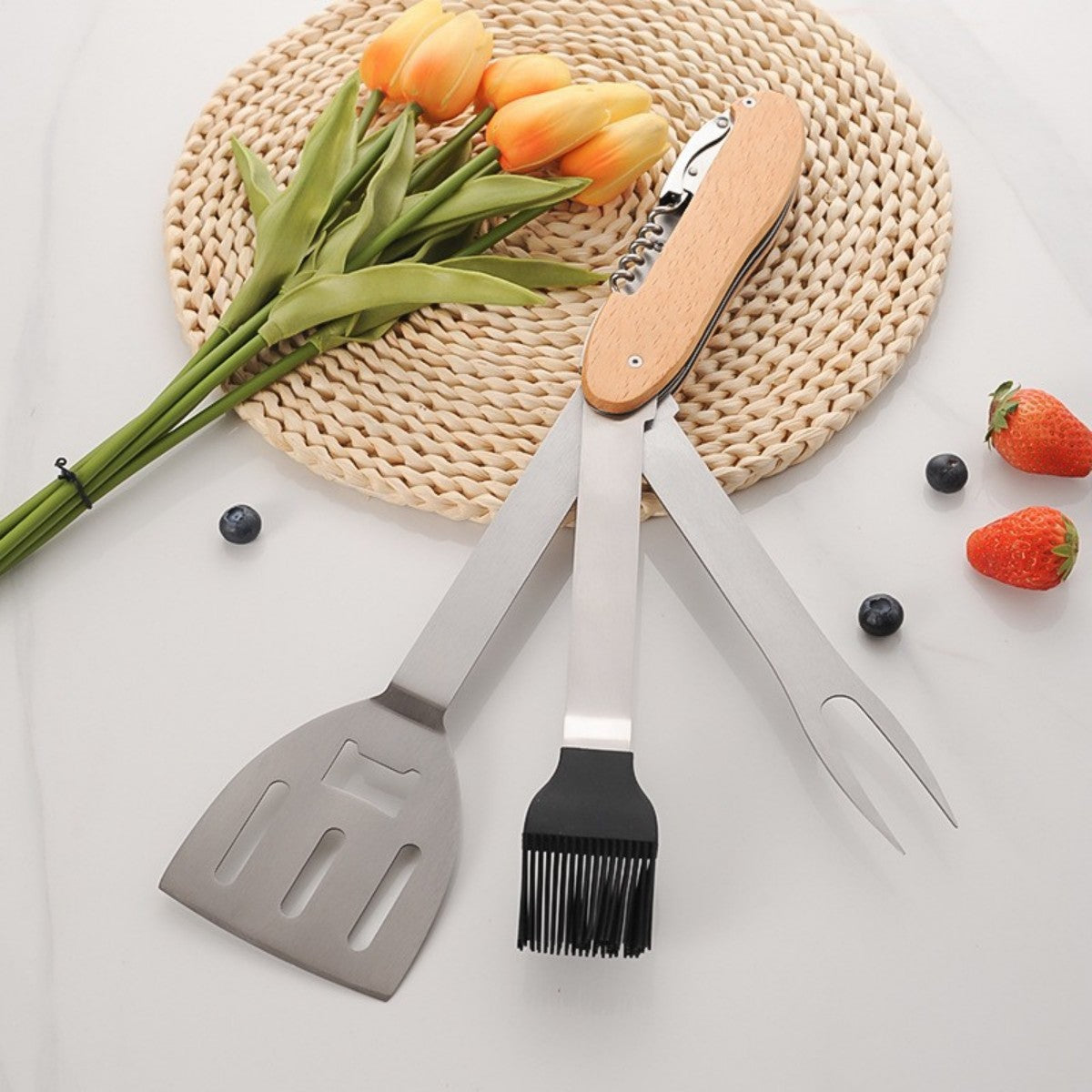HUPSTL817 5-in-1 BBQ Multi Tool Set