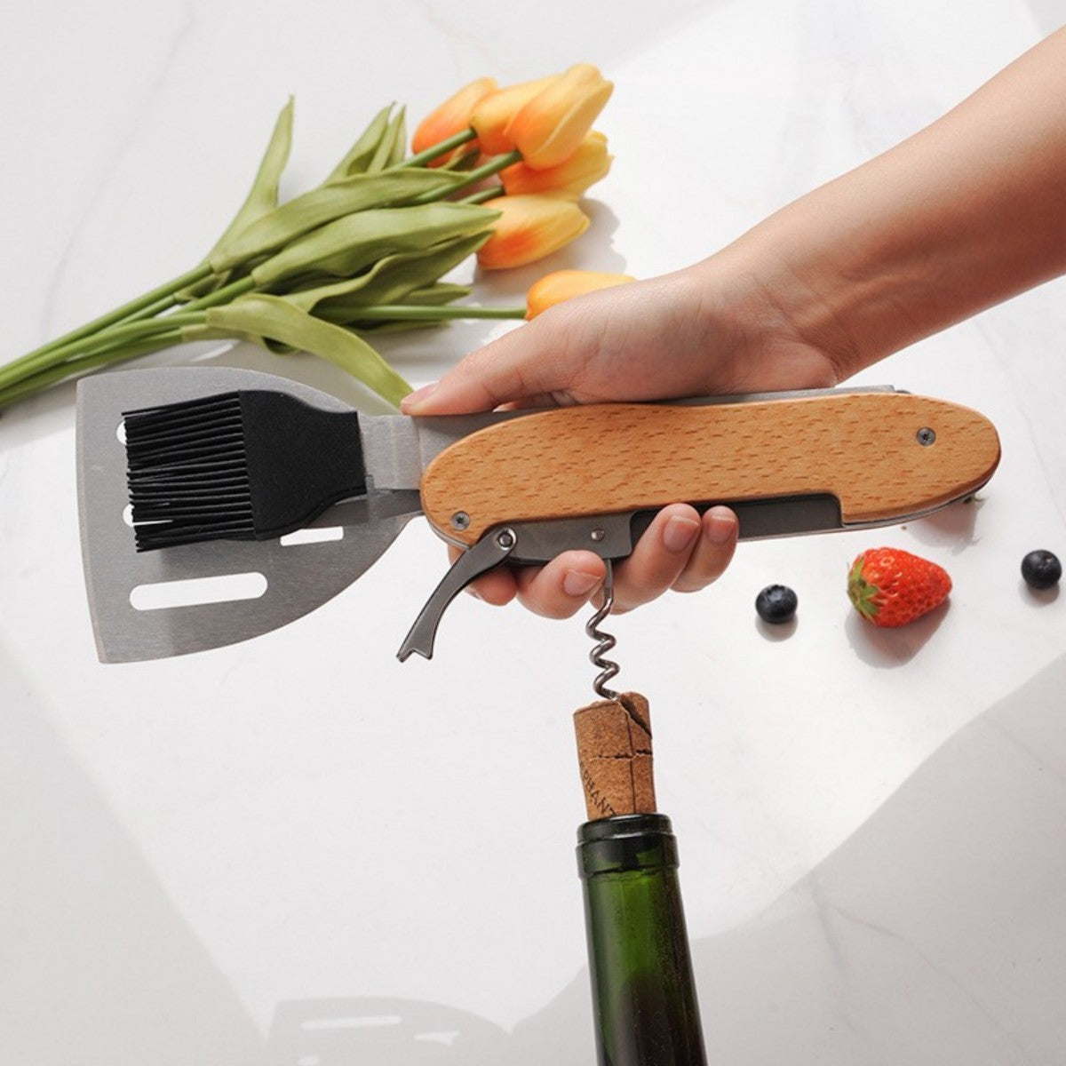 HUPSTL817 5-in-1 BBQ Multi Tool Set