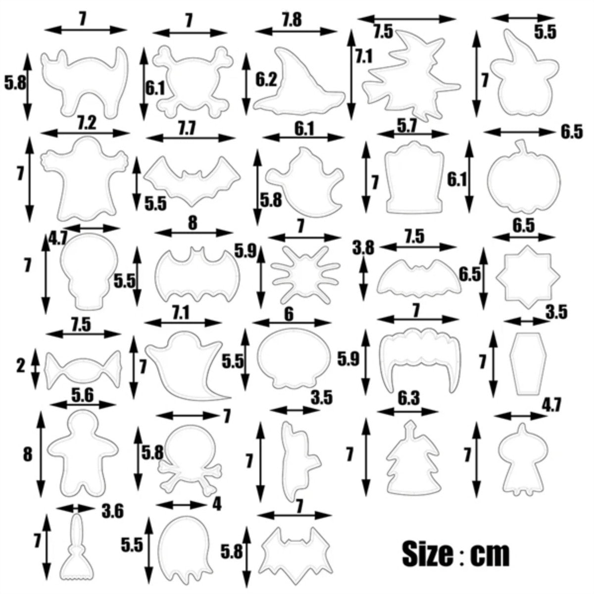 HUPSTL818 Stainless Steel Halloween Cutting Dies