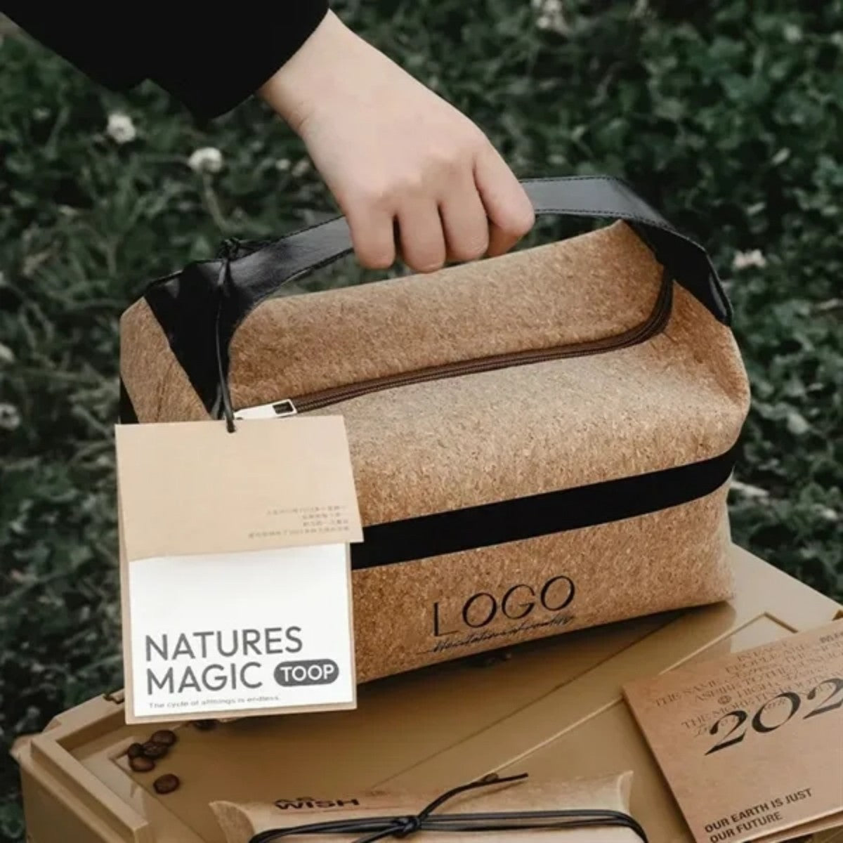 HUPSTL823 Eco-Friendly Outdoor Hand-Brew Coffee Set with Natural Desig