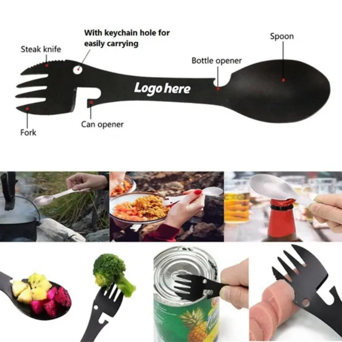 HUPSTL824 Multifunctional 5 In 1 Outdoor Spoon