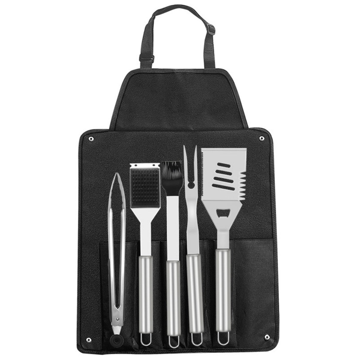 HUPSTL827 4pcs Stainless Steel BBQ Set with Carrying Bag