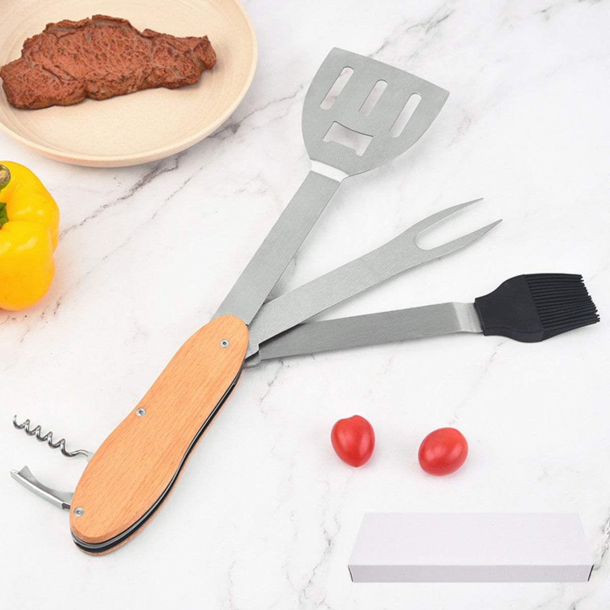 HUPSTL828 5 in 1 Outdoor Multipurpose Barbecue Tool Set