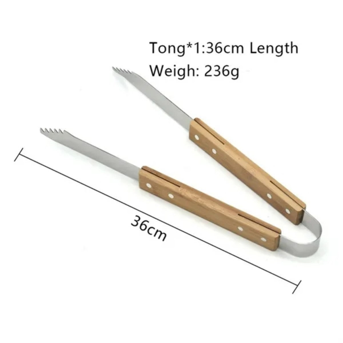 HUPSTL832 Packs Stainless Steel Bbq Grill Tool Set With Bamboo Box