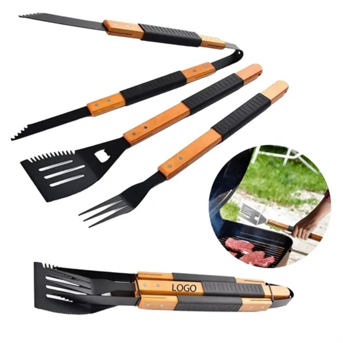 HUPSTL840 Non-Stick Grilling Tool Set